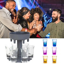 Load image into Gallery viewer, 6 Ways Shot Glass Dispenser with 6 Cups