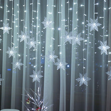 Load image into Gallery viewer, Christmas Decoration Curtain Snowflake LED String Lights