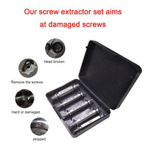 Load image into Gallery viewer, 5pcs Damaged Screw Extractor Drill Bit Extractor Drill Set Broken Speed Out Bolt Extractor Bolt Stud Remover Tool