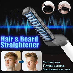 HAIR BEARD HEATED STRAIGHTENING BRUSH