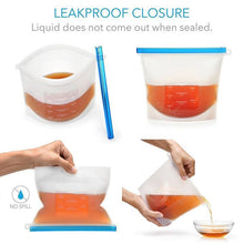 Load image into Gallery viewer, Reusable Silicone Food Bags ( Set of 4 )