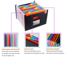 Load image into Gallery viewer, 24 Pocket Expanding File Folder Organizer