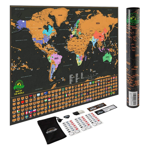 Deluxe Scratch-Off World Map