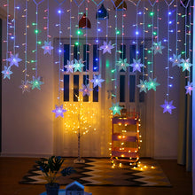 Load image into Gallery viewer, Christmas Decoration Curtain Snowflake LED String Lights