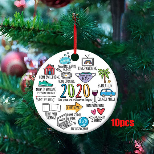 2020 Quarantine Christmas Ornament Tree Hanging Ornaments