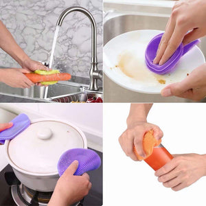 5 Pieces Magnic Silicone Dish Sponge