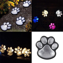 Load image into Gallery viewer, Solar-Powered Paw Print Lights Garden Lantern