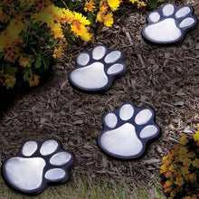 Load image into Gallery viewer, Solar-Powered Paw Print Lights Garden Lantern