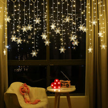 Load image into Gallery viewer, Christmas Decoration Curtain Snowflake LED String Lights