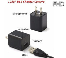Load image into Gallery viewer, USB Wall Charger Camera 1080P HD