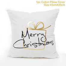 Load image into Gallery viewer, FENGRISE 45x45cm Cotton Linen Merry Christmas Cover Cushion Christmas Decor for Home Happy New Year Decor 2019 Navidad Xmas Gift