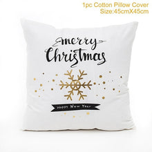 Load image into Gallery viewer, FENGRISE 45x45cm Cotton Linen Merry Christmas Cover Cushion Christmas Decor for Home Happy New Year Decor 2019 Navidad Xmas Gift