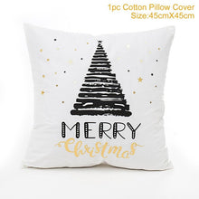 Load image into Gallery viewer, FENGRISE 45x45cm Cotton Linen Merry Christmas Cover Cushion Christmas Decor for Home Happy New Year Decor 2019 Navidad Xmas Gift