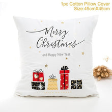 Load image into Gallery viewer, FENGRISE 45x45cm Cotton Linen Merry Christmas Cover Cushion Christmas Decor for Home Happy New Year Decor 2019 Navidad Xmas Gift