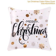 Load image into Gallery viewer, FENGRISE 45x45cm Cotton Linen Merry Christmas Cover Cushion Christmas Decor for Home Happy New Year Decor 2019 Navidad Xmas Gift