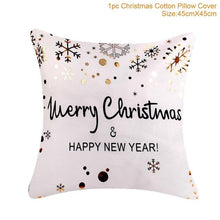 Load image into Gallery viewer, FENGRISE 45x45cm Cotton Linen Merry Christmas Cover Cushion Christmas Decor for Home Happy New Year Decor 2019 Navidad Xmas Gift