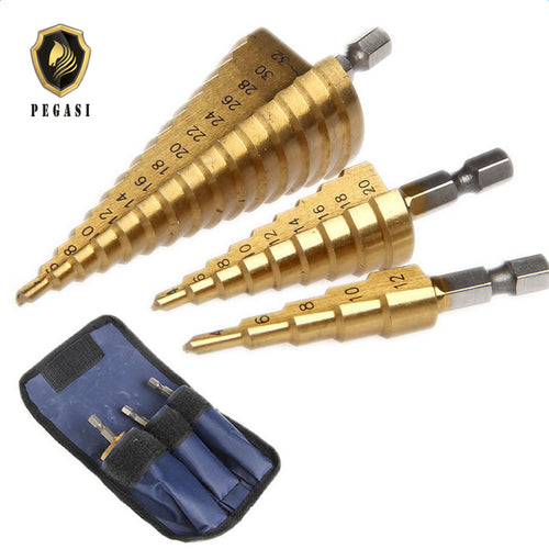 3-SET HSS TITANIUM COATED DRILL BIT