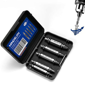 5pcs Damaged Screw Extractor Drill Bit Extractor Drill Set Broken Speed Out Bolt Extractor Bolt Stud Remover Tool