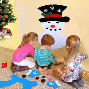 DIY Felt Christmas Snowman Game Set