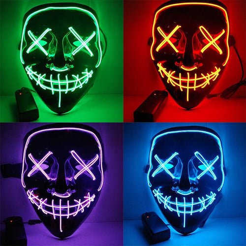 Glowing LED Halloween Mask