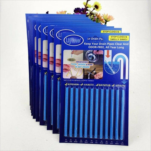 Magic Drain Deodorant Cleaning Sticks 12Pcs/set