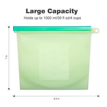 Load image into Gallery viewer, Reusable Silicone Food Bags ( Set of 4 )